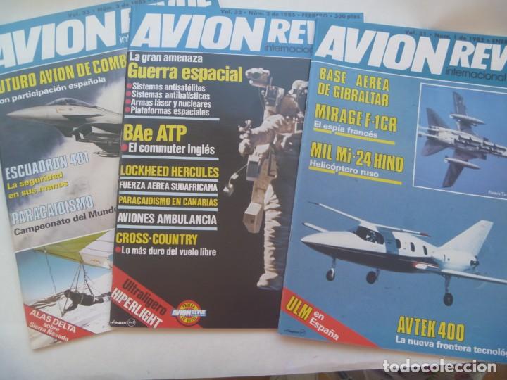 Militaria: LOTE DE 3 REVISTAS DE AVIACION : AVION REVUE INTERNACIONAL. 1985: BASE AEREA GIBRALTAR, ETC