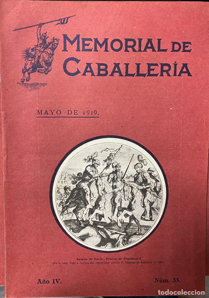Military Antiques: REVISTA MEMORIAL DE CABALLER&Iacute;A A&Ntilde;O IV N&Uacute;M. 35 MAYO DE 1919. SUMARIO