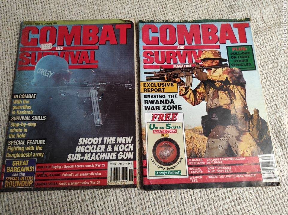 Militaria: COMBAT AND SURVIVAL - REVISTAS DE ARMAS , EDICION EN INGLES -EDITADAS : A&Ntilde;OS 80