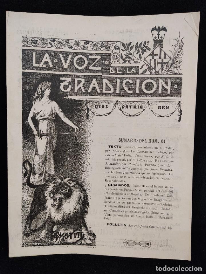 Military Antiques: Revista Carlista, La voz de la tradici&oacute;n. N&deg; 61, 1911