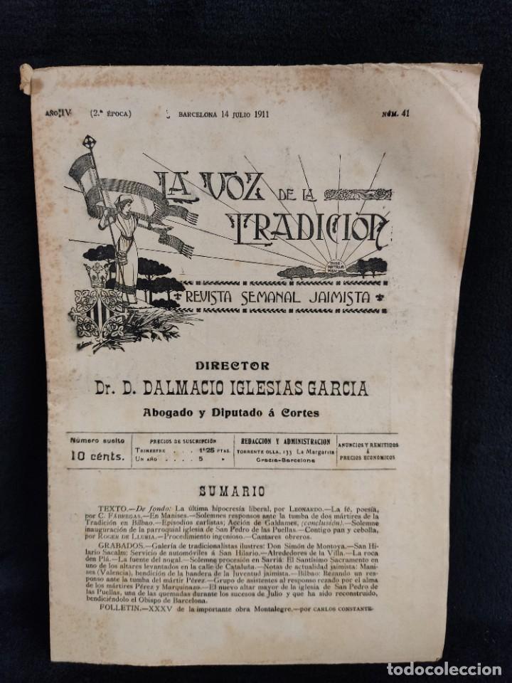 Military Antiques: Revista Carlista, La voz de la tradici&oacute;n. N&deg; 41, 1911, 2a epoca