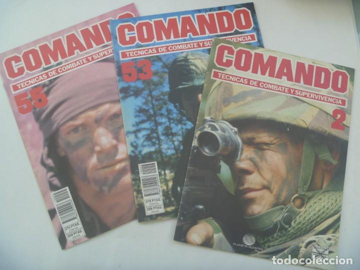 Militaria: LOTE DE 3 N&ordm; REVISTA COMANDO TECNICA DE COMBATE Y SUPERVIVENCIA . N&ordm; 2, 53 Y 55