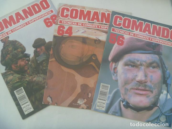 Militaria: LOTE DE 3 N&ordm; REVISTA COMANDO TECNICA DE COMBATE Y SUPERVIVENCIA . N&ordm; 56, 64 Y 68