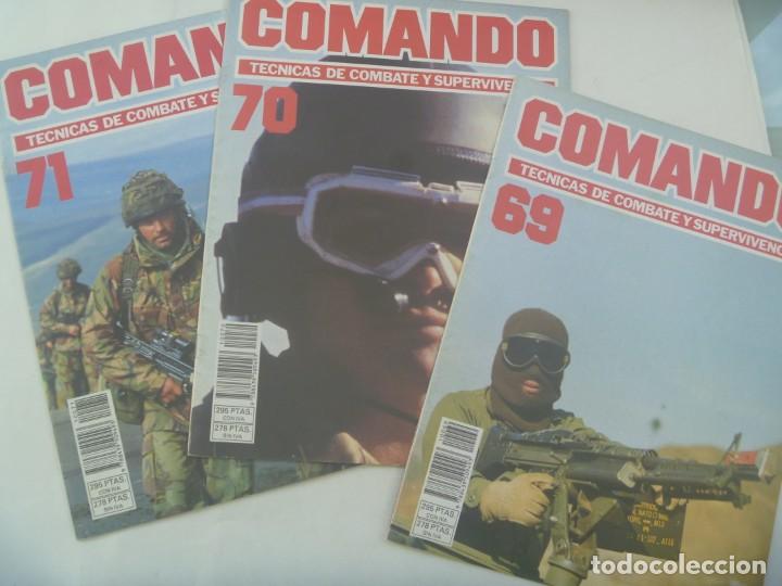 Militaria: LOTE DE 3 N&ordm; REVISTA COMANDO TECNICA DE COMBATE Y SUPERVIVENCIA . N&ordm; 69, 70 Y 71