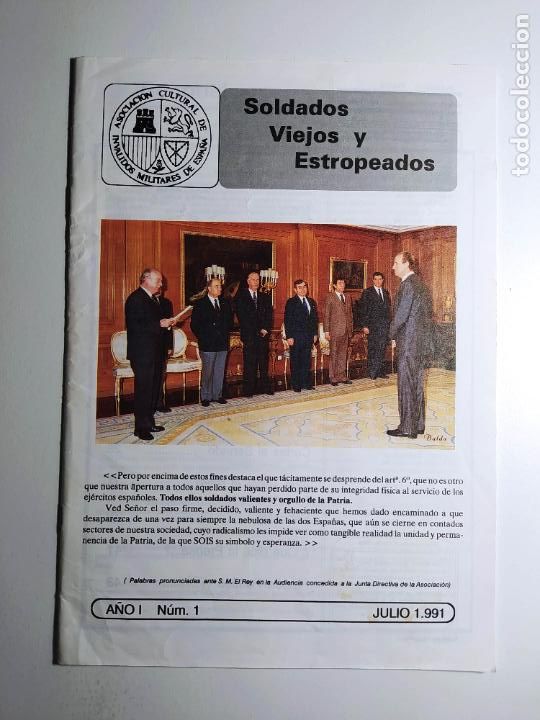 Militaria: REVISTA SOLDADOS VIEJOS Y ESTROPEADOS. N&ordm; 1. JULIO 1991. ASOCIACION CULTURAL DE INVALIDOS TDKC133