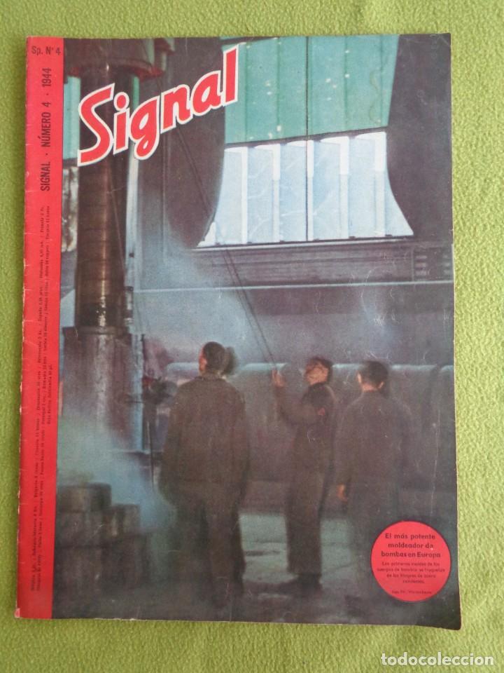Military Antiques: Alemania III Reich. Revista Signal n&ordm; 4 1944. Texto en castellano. Segunda Guerra Mundial