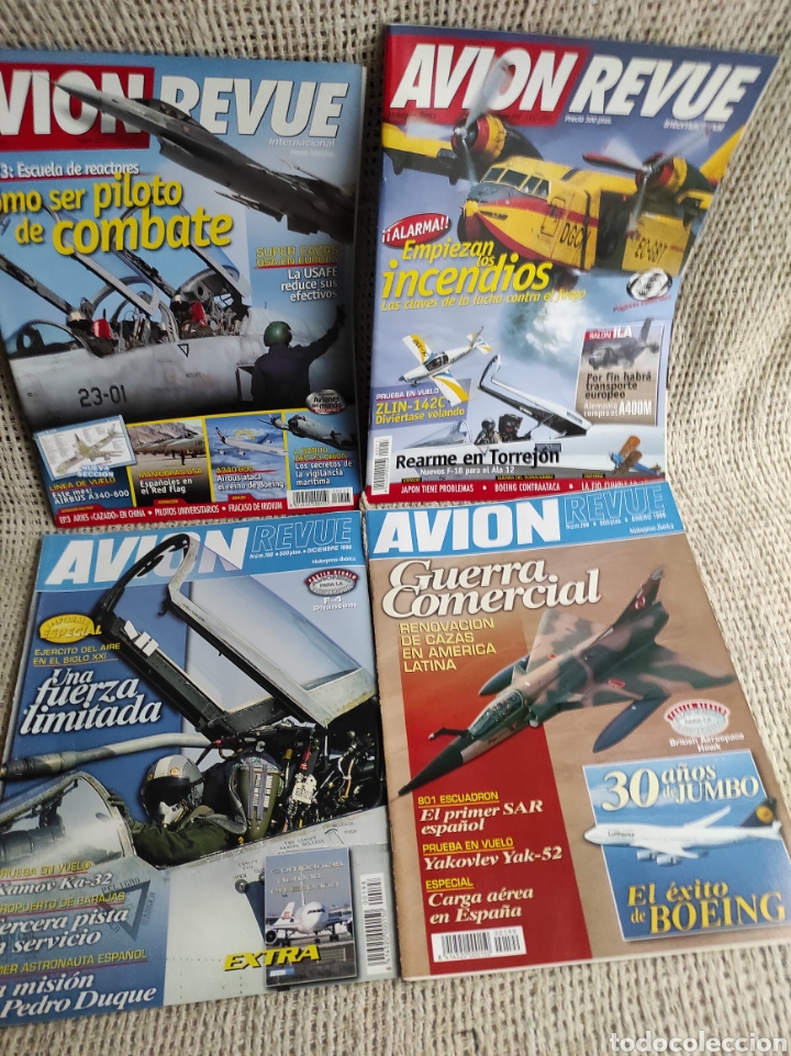 Military Antiques: AVION REVUE - LOTE DE 4 EJEMPLARES N&ordm; 198, 199, 217, 227, ( NUEVA )