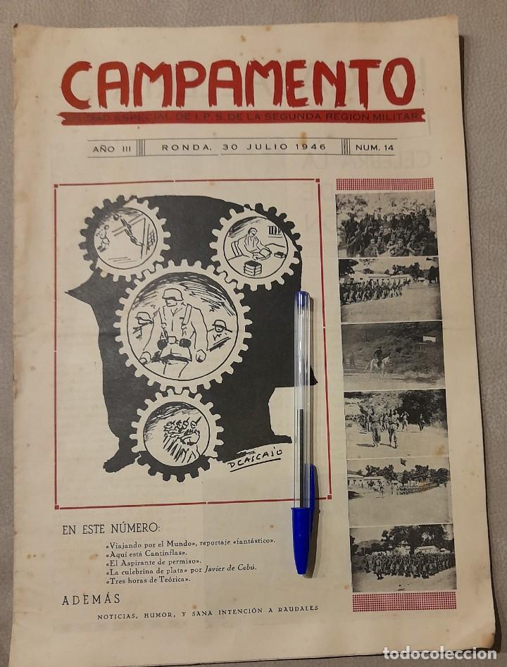 Militaria: Revista militar Campamento n&ordm; 14 Ronda 1946 Unidad Especial de IPS de la segunda regi&oacute;n militar