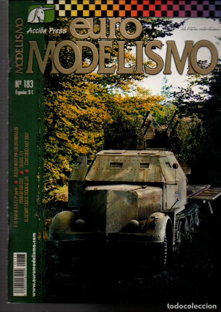 Militaria: REVISTA EURO MODELISMO N&ordm; 183. PORTADA: SD. KFZ. 7/I. FERRARI 430 GT2, FOCKE WOLF FW-190......