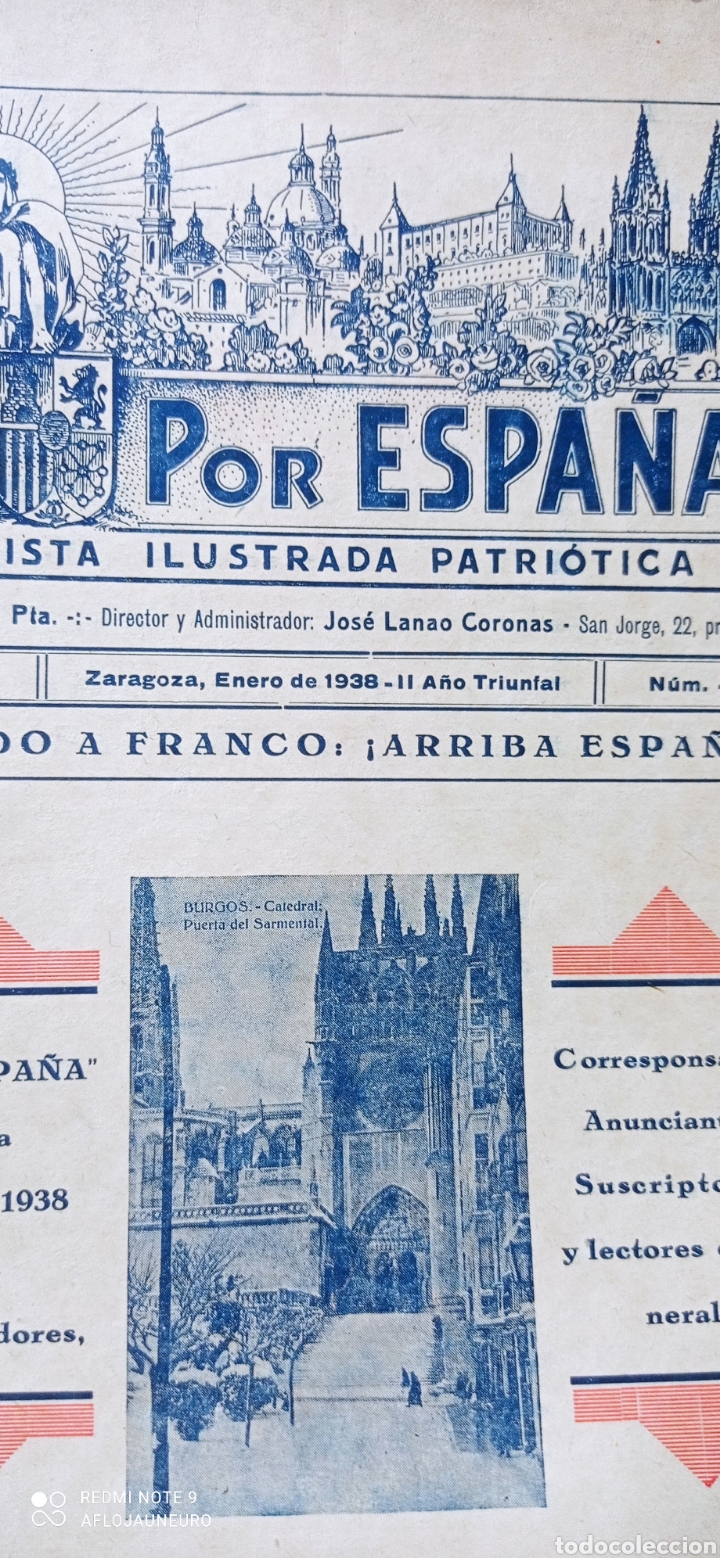 Militaria: Por ESPA&Ntilde;A - REVISTA ILUSTRADA PATRIOTICA SALUDO A FRANCO ARRIBA ESPA&Ntilde;A N&ordm; 4 ZARAGOZA 1938