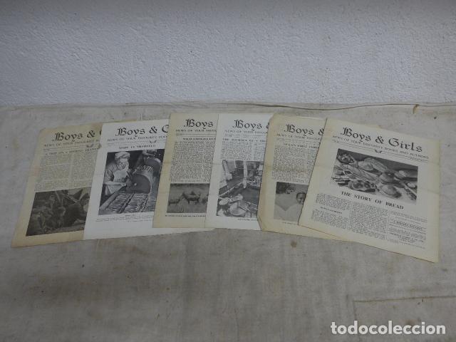 Militaria: Lote revistas Boys & girls de London, inglesa. Boy scouts.