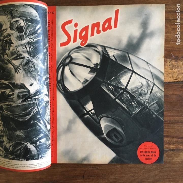 Militaria: REVISTAS SIGNAL DE ALEMANIA (9 UDS.) Y TEMPO DE ITALIA (10 UDS.) - A&Ntilde;OS 1939 1940 - ENCUADERNADO