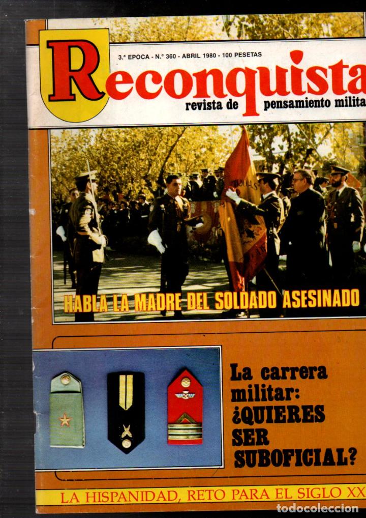 Militaria: RECONQUISTA, REVISTA DE PENSAMIENTO MILITAR. N&ordm; 360. ABRIL 1980.