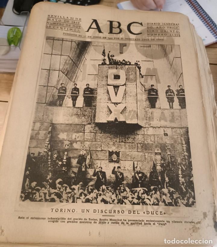 Military Antiques: ABC 21 MAYO 1939, FIESTA DE LA VICTORIA EN PROVINCIAS, MUSSOLINI, ETC..18 PAGINAS