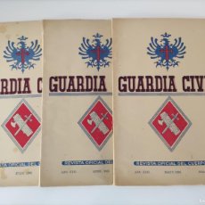 Militaria: GUARDIA CIVIL - LOTE DE TRES REVISTAS AÑO 1965 - FALTA CONTRAPORTADA. Lote 368121571