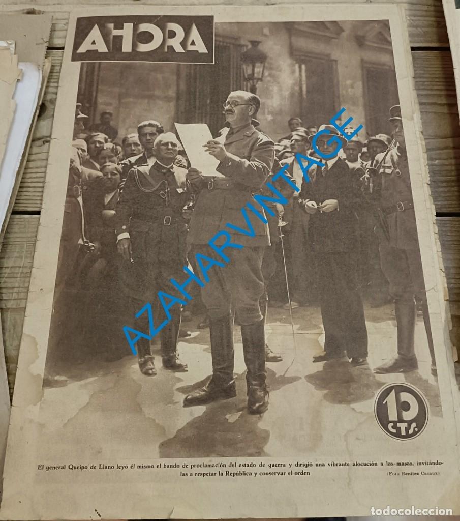 Militaria: PORTADA PERIODICO AHORA 12 MAYO 1931. PROCLAMACI&Oacute;N DE LA REP&Uacute;BLICA, QUEIPO DE LLANO