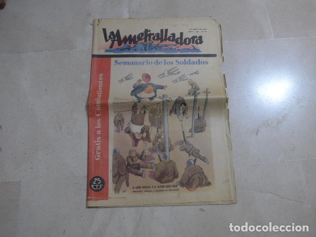Militaria: * Antiguo diario La ametralladora, de 1938, ejercito nacional de guerra civil. Original. ZX