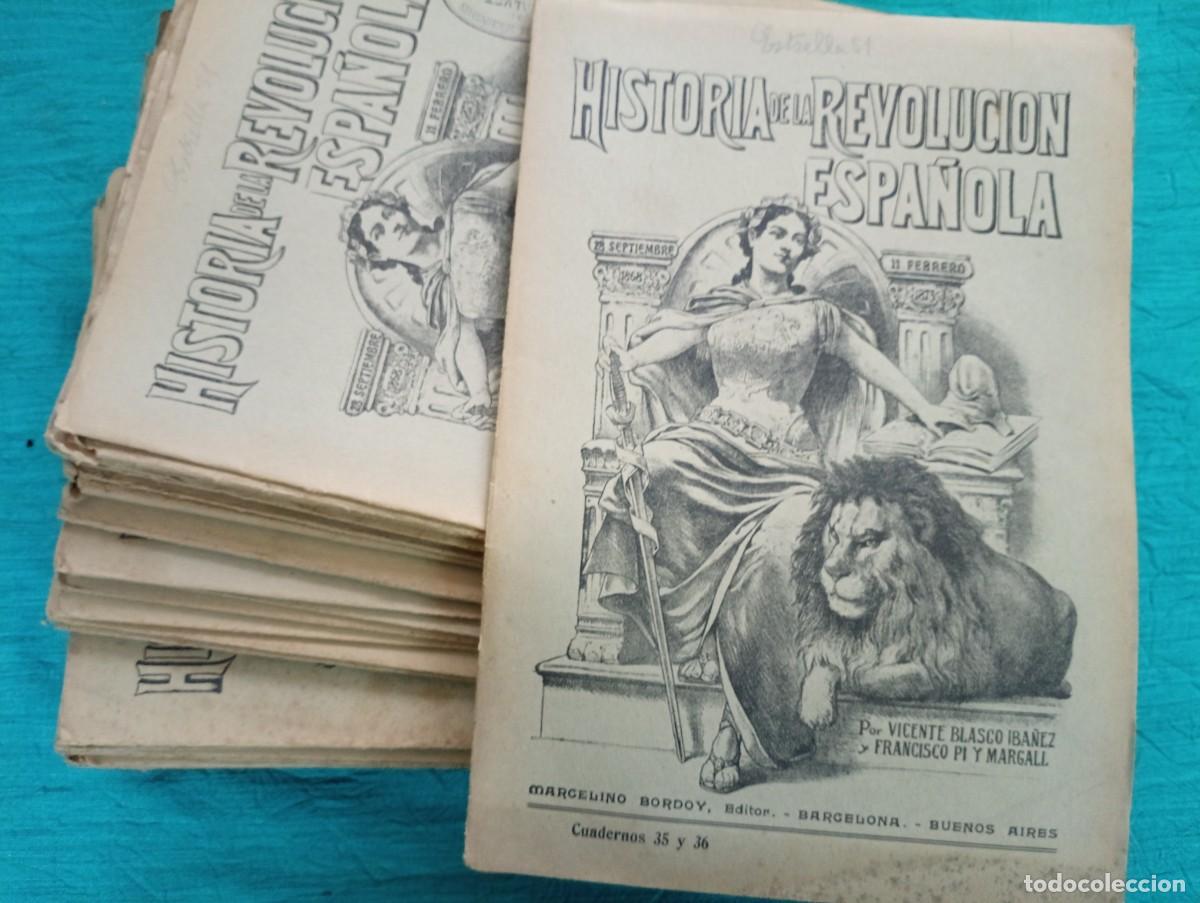 Military Antiques: Lote 39 revistas HISTORIA DE LA REVOLUCION ESPA&Ntilde;OLA. Epoca I Rep&uacute;blica. s. XIX.