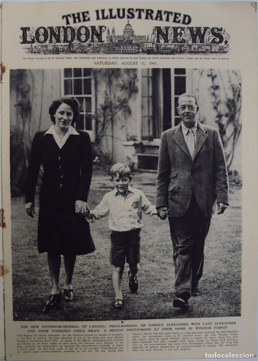 Military Antiques: THE ILLUSTRATED LONDON NEWS. (EN INGLES), II GUERRA MUNDIAL 11 AGOSTO 1945 N&ordm; 5547