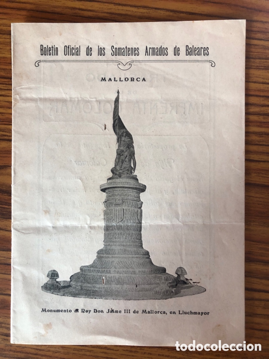Militaria: SOMATEN ARMADO DE BALEARES. N&uacute;mero 33-34 a&ntilde;o III 1927