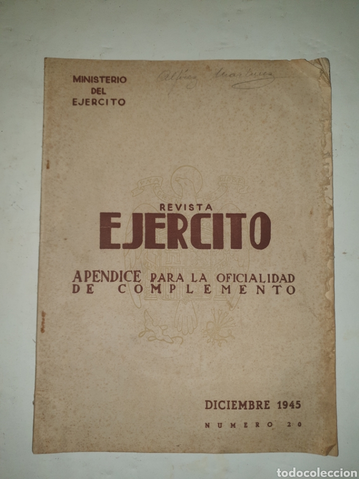 Militaria: REVISTA EJ&Eacute;RCITO. DICIEMBRE 1945. N&deg; 20