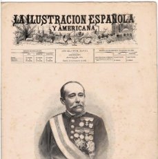 Militaria: LA ILUSTRACIÓN ESPAÑOLA Y AMERICA. MADRID, 30 DE DICIEMBRE DE 1896. EXCMO. SR. D. CAMILO POLAVIEJA.