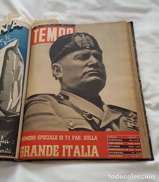 Militaria: LOTE DE 8 NUMEROS DE LA REVISTA ITALIANA TEMPO 1940 NO SIGNAL II GUERRA MUNDIAL