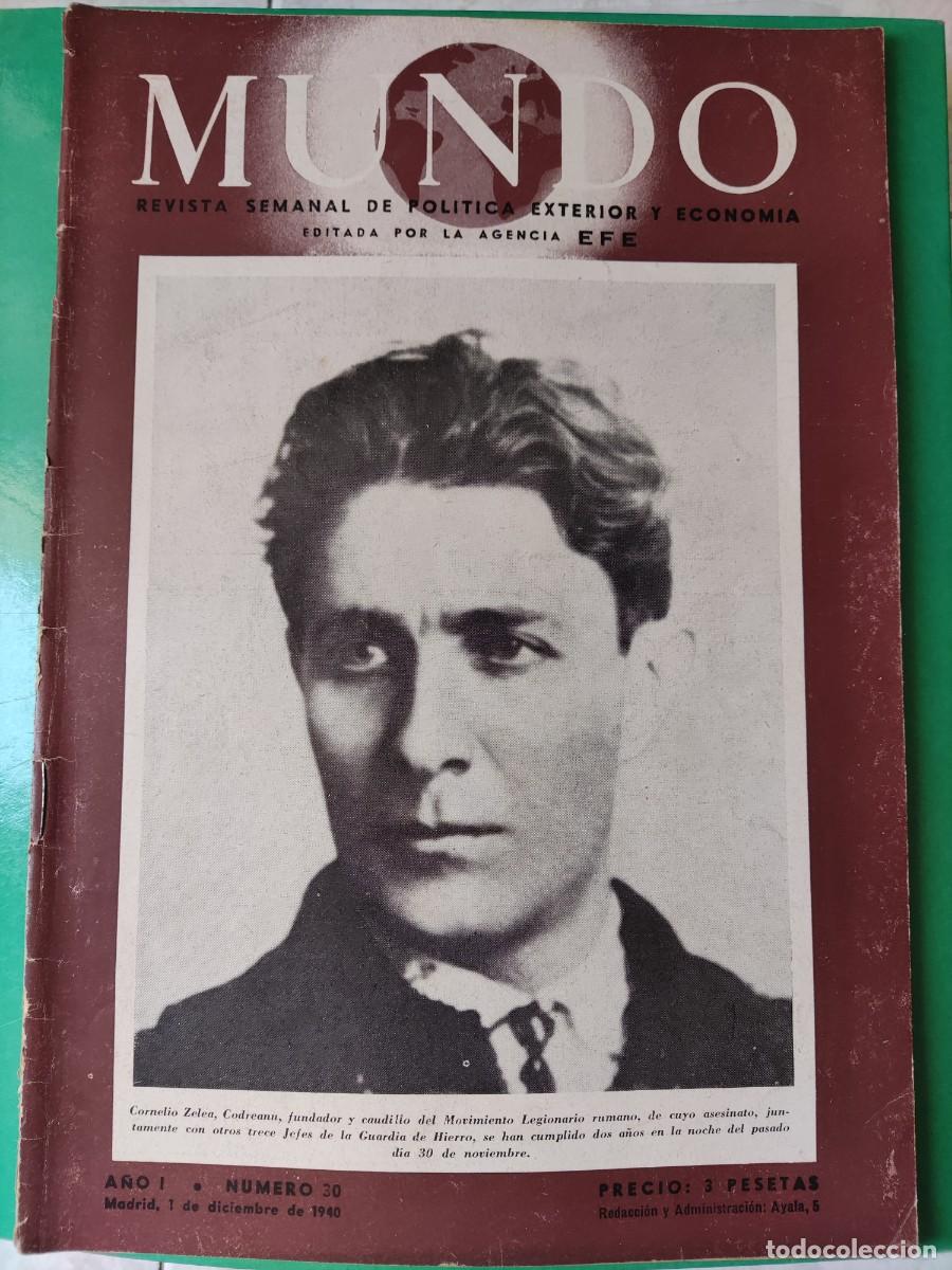 Military Antiques: MUNDO.Revista Semanal de Pol&iacute;tica Exterior n⁰30..CODREANU1940