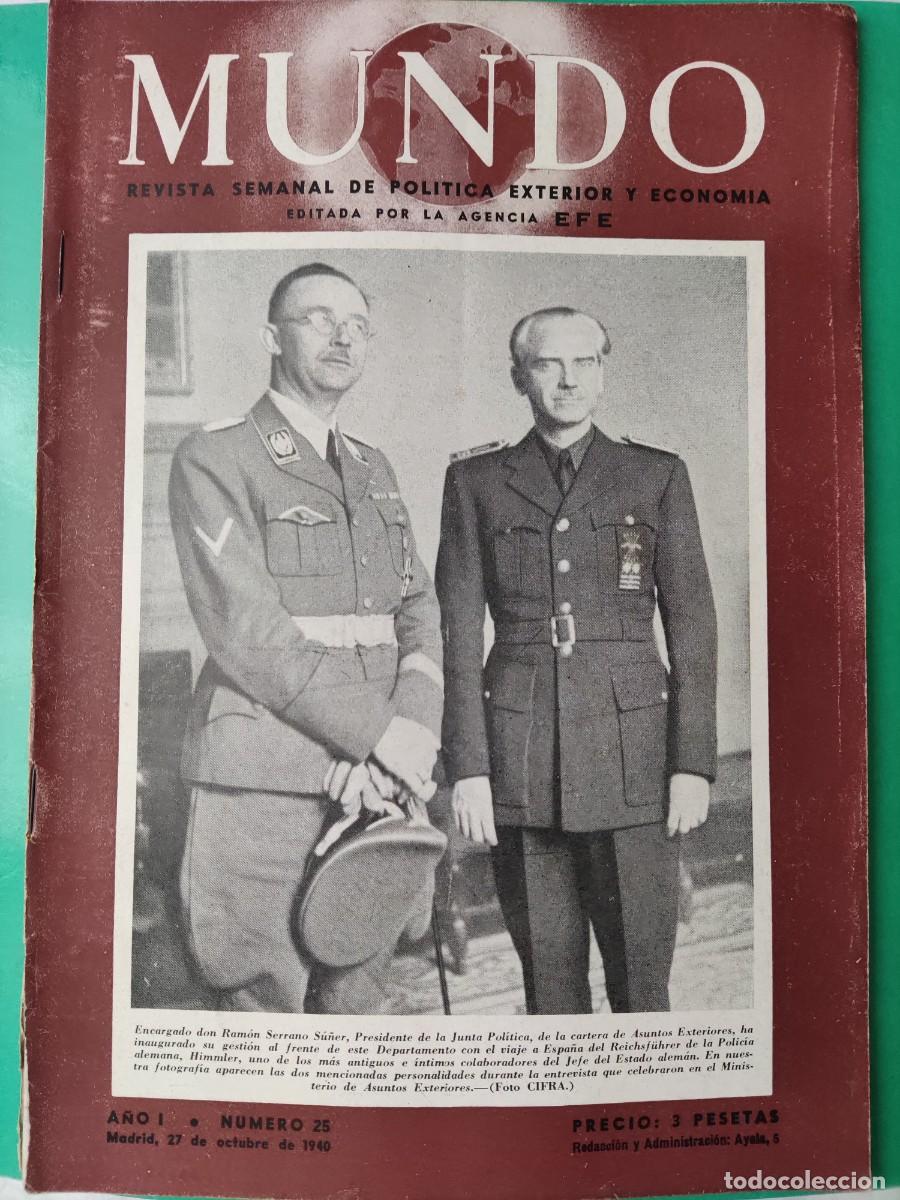 Military Antiques: MUNDO.Revista Semanal de Pol&iacute;tica Exterior n⁰25. 1940.