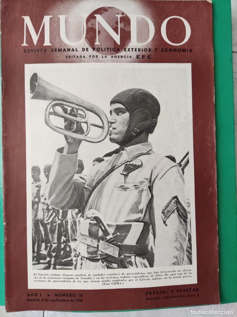 Military Antiques: MUNDO.Revista Semanal de Pol&iacute;tica Exterior. A&ntilde;o I. n⁰18. 1940