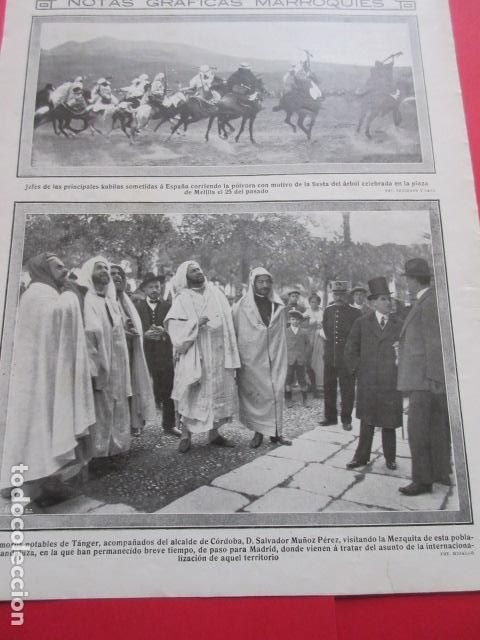 Militaria: A&Ntilde;O 1913 - MELILLA KABILAS CORRIENDO LA POLVORA TANGER MOROS NOTABLES - TOROS BOMBITA MACHAQUITO