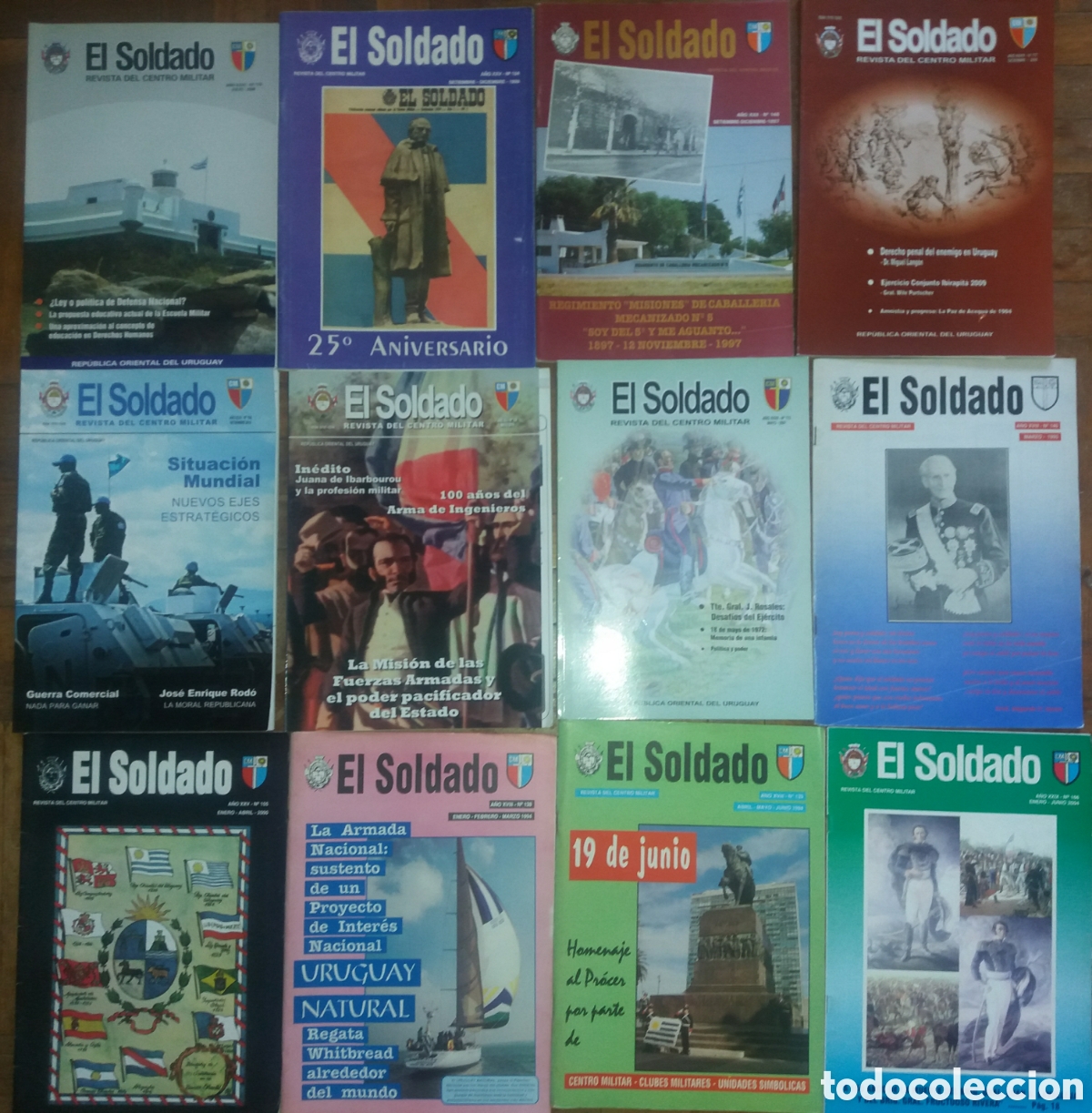 Military Antiques: LOTE 12 REVISTAS MILITARES EL SOLDADO URUGUAY 1994 a 2018 TEMAS HISTORICOS VARIOS ACTUALIDADES