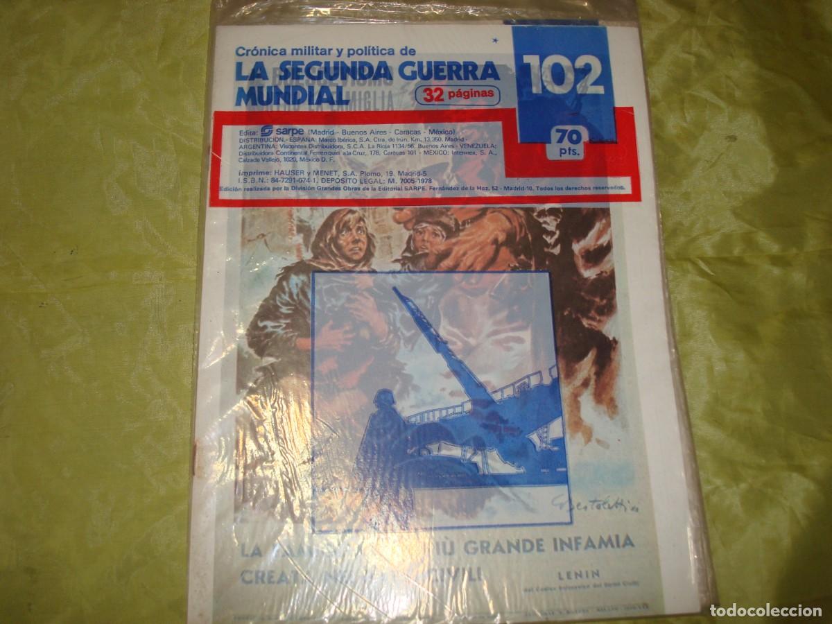 Militaria: CRONICA MILITAR Y POLITICA DE LA SEGUNDA GUERRA MUNDIAL. FASCICULO 102. SARPE, 1978