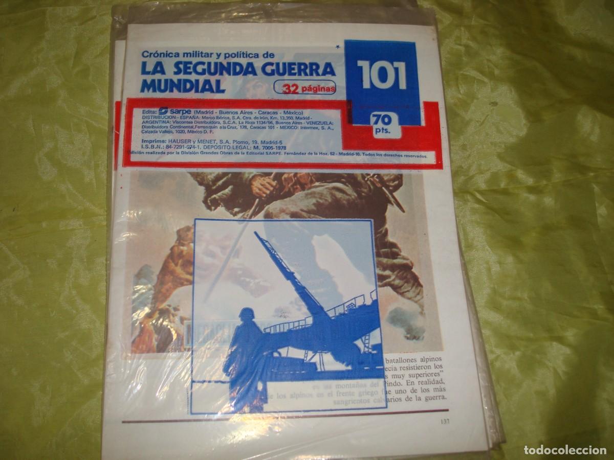Militaria: CRONICA MILITAR Y POLITICA DE LA SEGUNDA GUERRA MUNDIAL. FASCICULO 101. SARPE, 1978