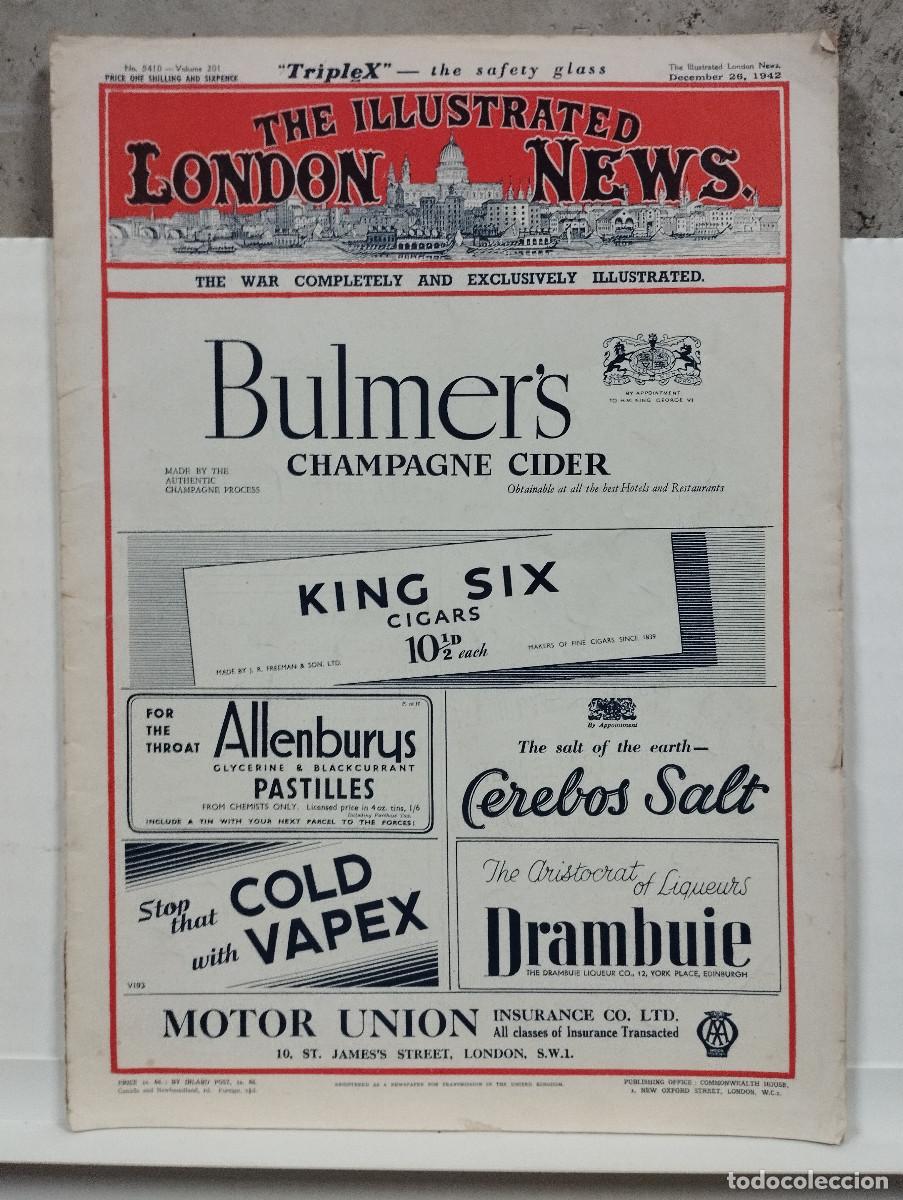 Militaria: Revista The illustrated london news N&ordm; 5410, 26 diciembre 1942 II GUERRA MUNDIAL, TUNEZ Y BIZERTA