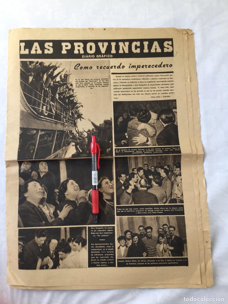 Militaria: LAS PROVINCIAS (Valencia) Regreso repatriados de la Division Azul, 1954 - Valencia cf contraportada