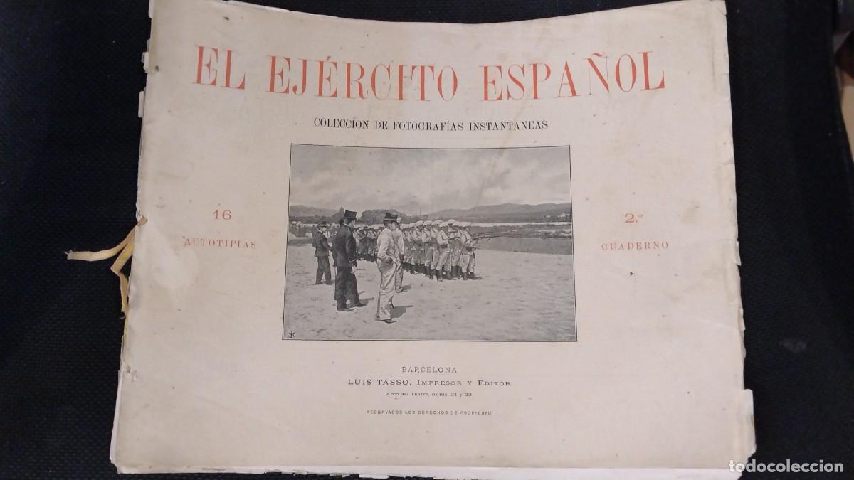 Militaria: EL EJERCITO ESPA&Ntilde;OL 16 AUTOTIPIAS 2&ordm; CUADERNO LUIS TASSO. ARTILLERIA, INFANTERIA, LANCEROS CAZADORES