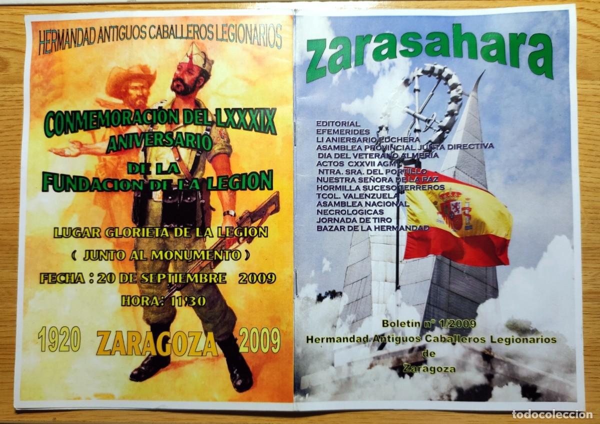 Militaria: ZARASAHARA BOLETIN 1/2009 HERMANDAD ANTIGUOS CABALLEROS LEGIONARIOS ZARAGOZA LEGION