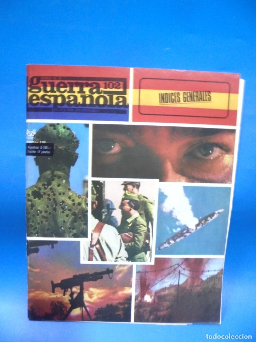 Military Antiques: GUERRA ESPA&Ntilde;OLA. N&ordm; 102. INDICES GENERALES.