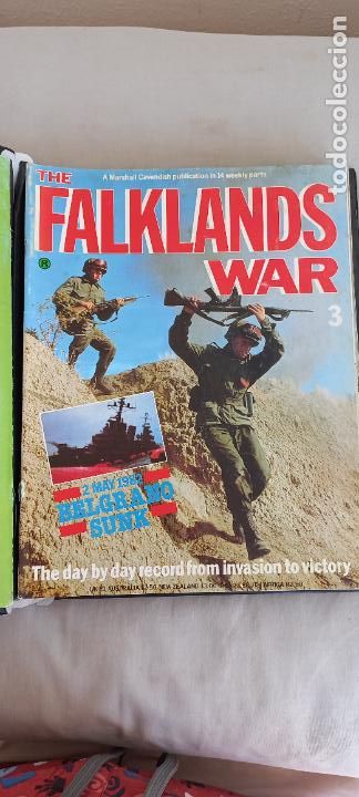 Military Antiques: REVISTA THE FALKLANDS WAR N&ordm; 3 1983 PETER WAY Marshall Cavendish. BELGRANO SUNK. 2 MAY 1982