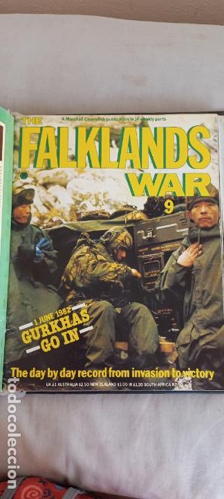 Military Antiques: REVISTA THE FALKLANDS WAR N&ordm; 9. 1983 PETER WAY Marshall Cavendish. 1 JUNE 1982. GURKHAS GO IN.
