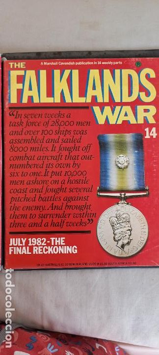 Military Antiques: REVISTA THE FALKLANDS WAR N&ordm; 14. 1983 PETER WAY Marshall Cavendish. JULY 1982 THE FINAL RECKONING