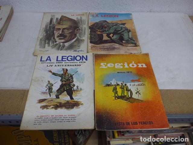 Military Antiques: Lote 4 antiguas revistas de La Legion, a&ntilde;os 1971 - 1973 - 1974. Originales.