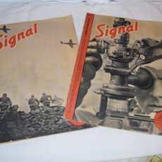 Militaria: SIGNAL - AÑO 1942 / 2 REVISTAS PROPAGANDA NAZI - EJE II GUERRA MUNDIAL / EDICIÓN ESPAÑOLA - LOTE 04