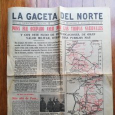 Militaria: LA GACETA DEL NORTE. 1939. 12435. GUERRA CIVIL. PONS. VINAIXA. VALLS. FOTOS PRISIONEROS. POBLET.