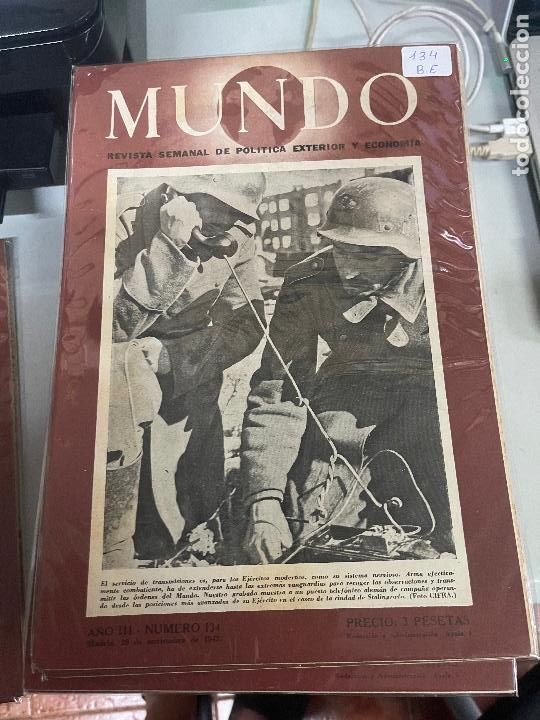 Militaria: MUNDO REVISTA SEMANAL DE POLITICA EXTERIOR Y ECONOMIA NUMERO 134 MUY BUEN ESTADO