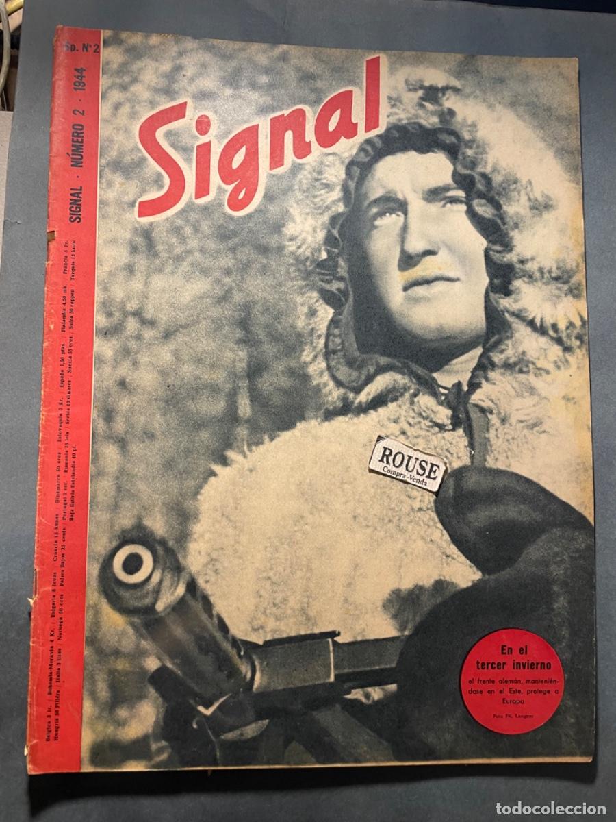 Military Antiques: II GUERRA MUNDIAL - ANTIGUA REVISTA SIGNAL N&ordm; 2 -1944 - ILUSTRADA - 48 PAG. 36X27 CM.