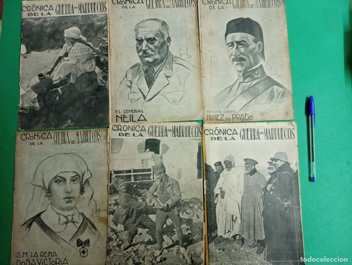 Military Antiques: Lote de 6 Revistas de Cr&oacute;nica de la GUERRA de MARRUECOS. Augusto Riera.