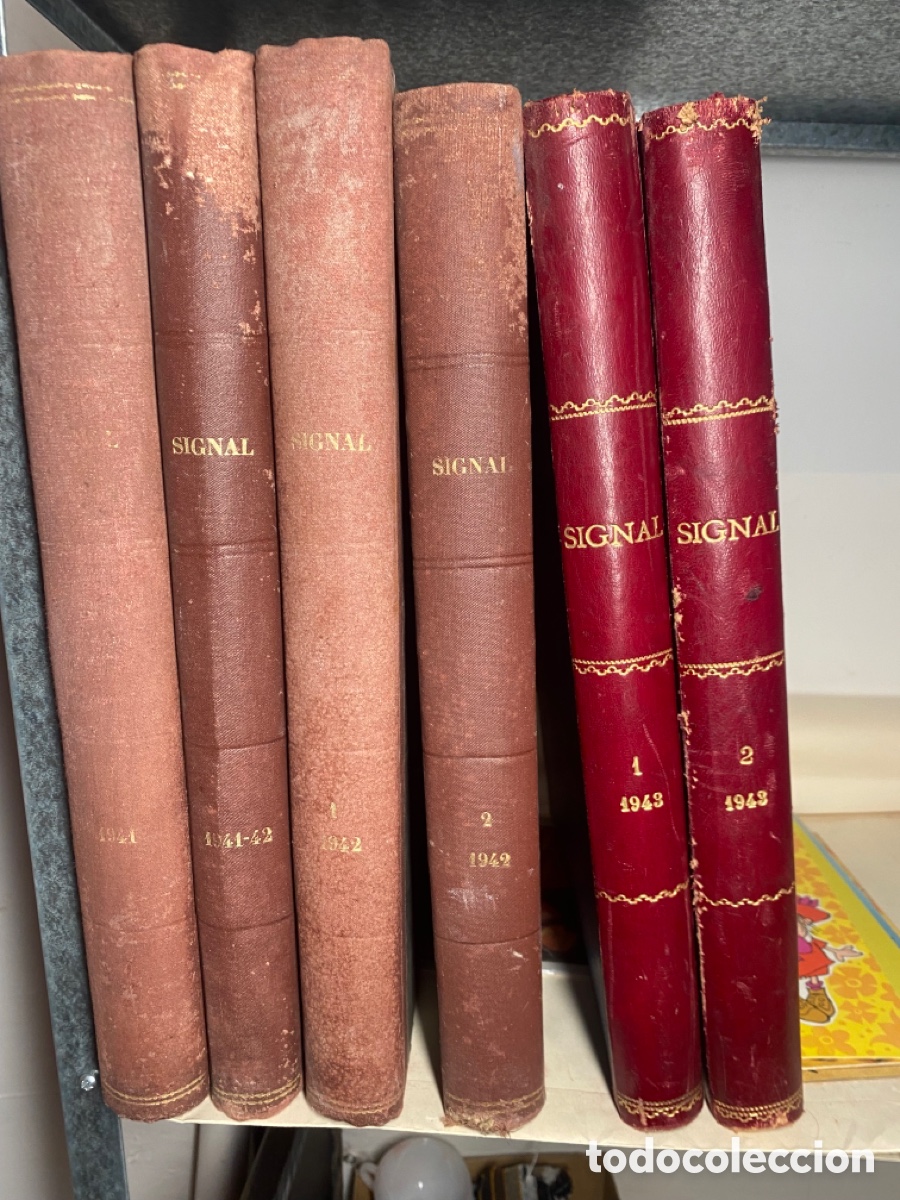 Military Antiques: Colecci&oacute;n periodico Signal 1941-1943 6 tomos encuadernados