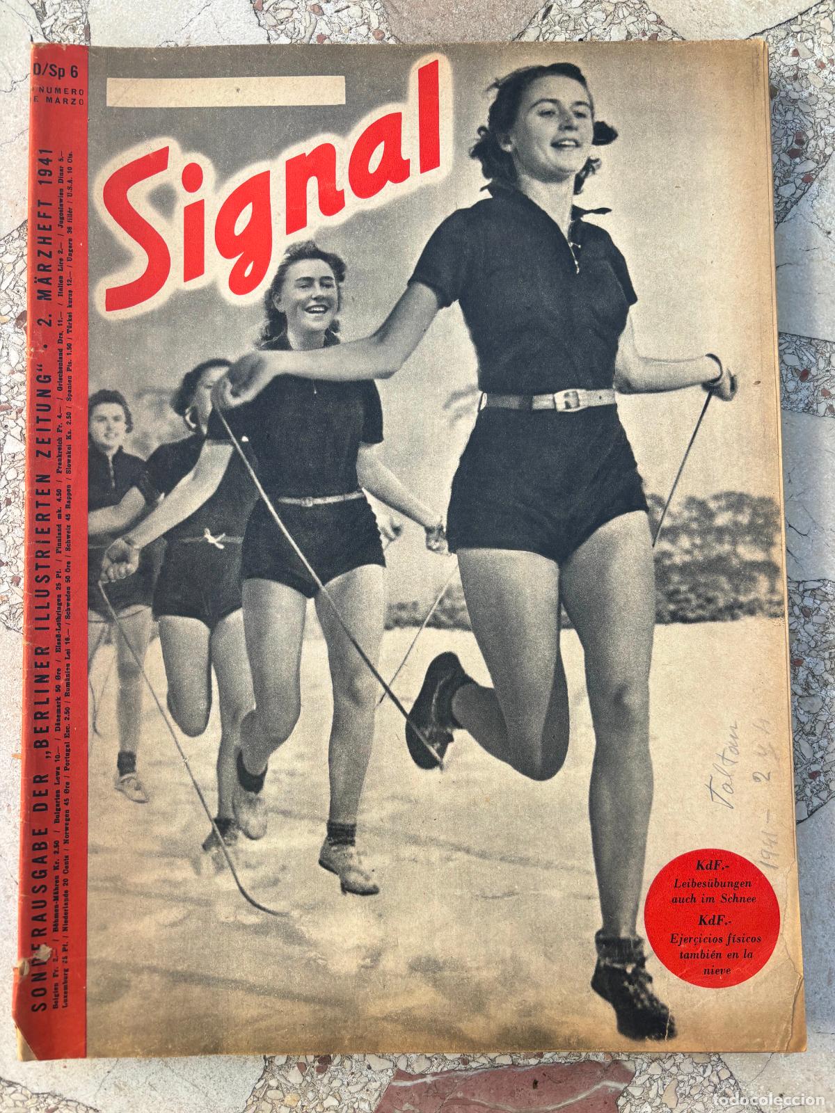 Military Antiques: SIGNAL MARZO DEL A&Ntilde;O 1941. N&ordm; 6. EN ALEM&Aacute;N Y ESPA&Ntilde;OL. REVISTA SEGUNDA GUERRA MUNDIAL.